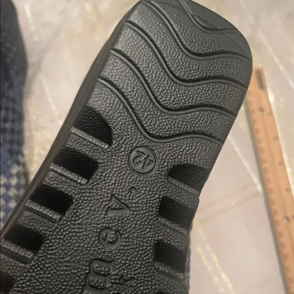 bernie mev. Navy and silver metallic Woven Slip-Ons - Picture 6 of 6